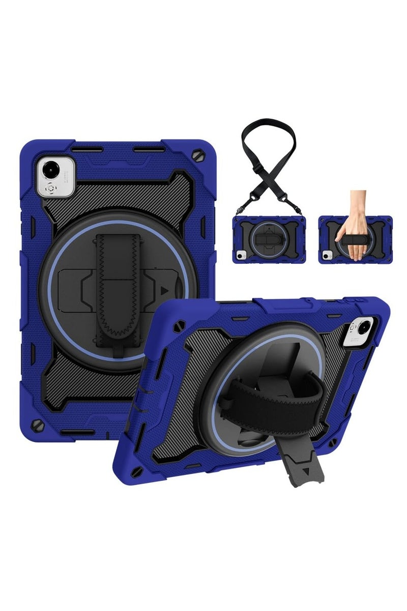 general Kids Case for Honor Pad X9a 11.5 inch 2025, Heavy Duty Silicone Shockproof Cover with Shoulder Strap, Elastic Multi-Angle Stand 360° Adjustable Rotating Hand Strap