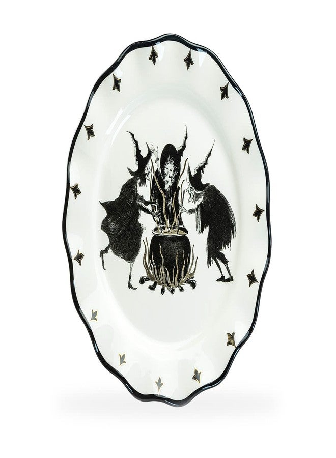 Grace Teaware Potter's Studio Halloween Witches Brew Serving Platter - Image 1
