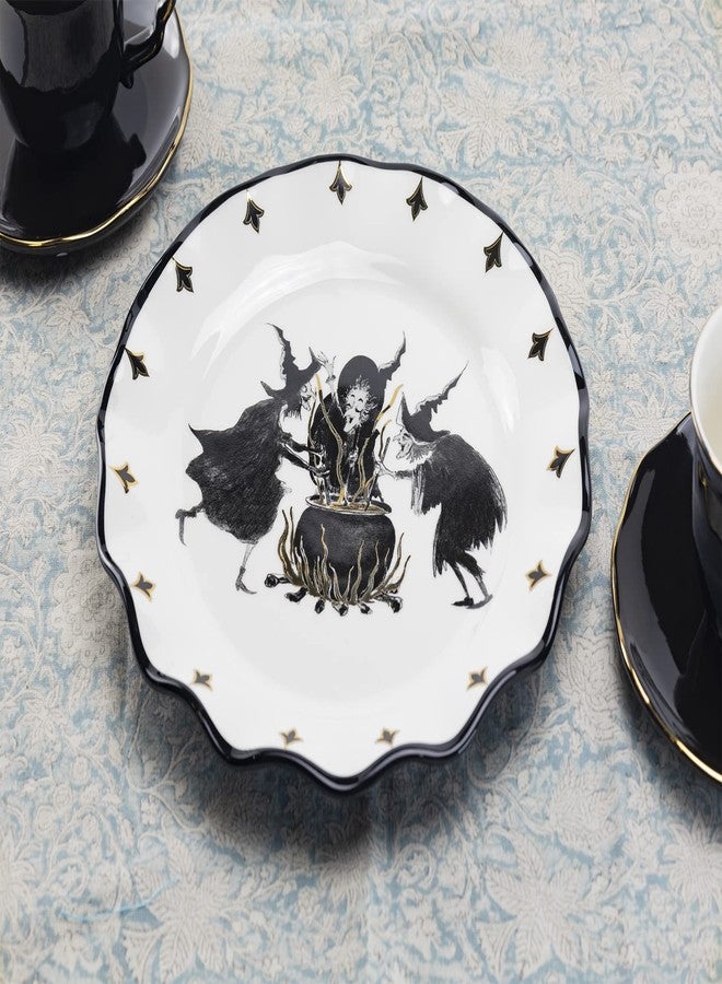 Grace Teaware Potter's Studio Halloween Witches Brew Serving Platter - Image 2