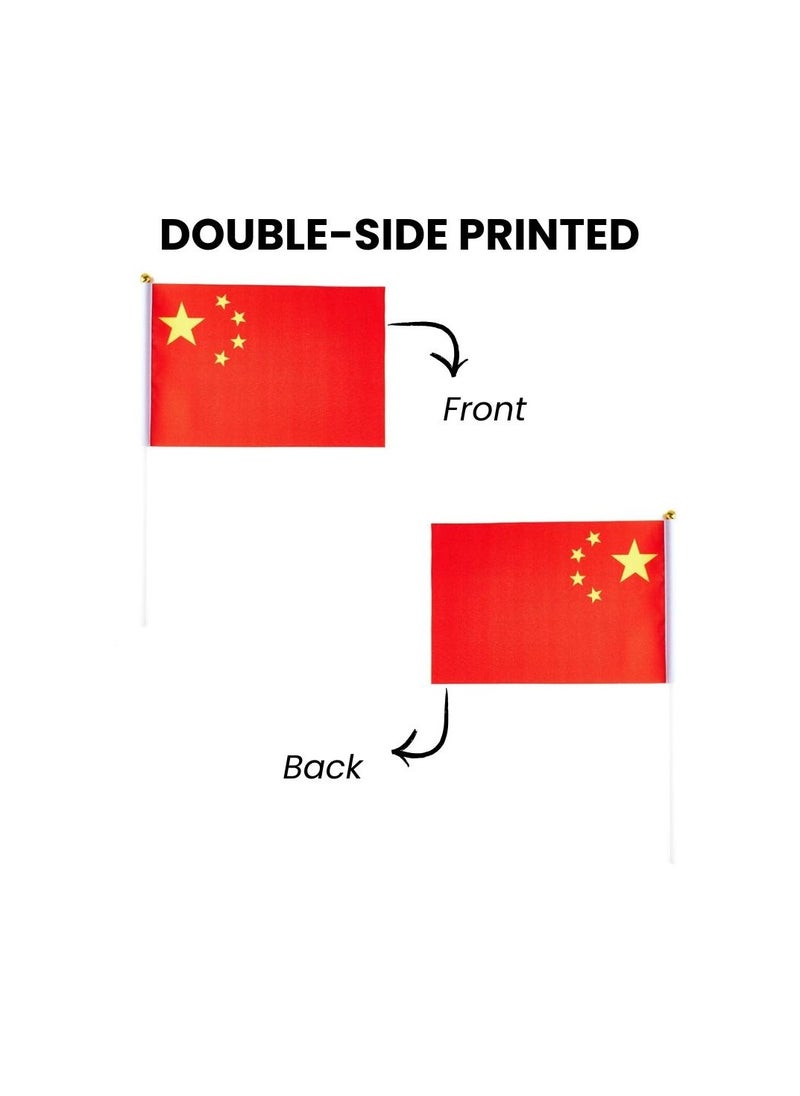 PRINTSHOP4ME - China Mini Hand Flags-Small Stick Hand Held Flags Great Souvenirs And Party Favors Flags For Kids And Adults Decorations Country Flags,Festival Events - Image 1