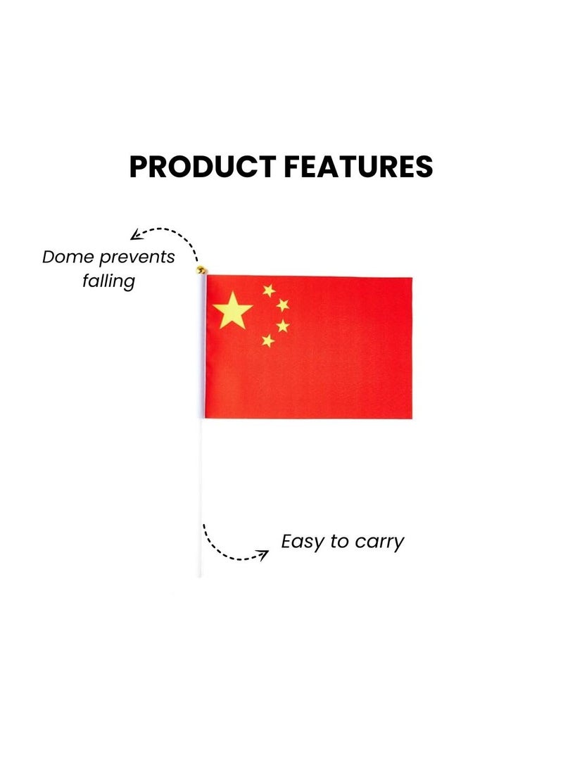 PRINTSHOP4ME - China Mini Hand Flags-Small Stick Hand Held Flags Great Souvenirs And Party Favors Flags For Kids And Adults Decorations Country Flags,Festival Events - Image 1