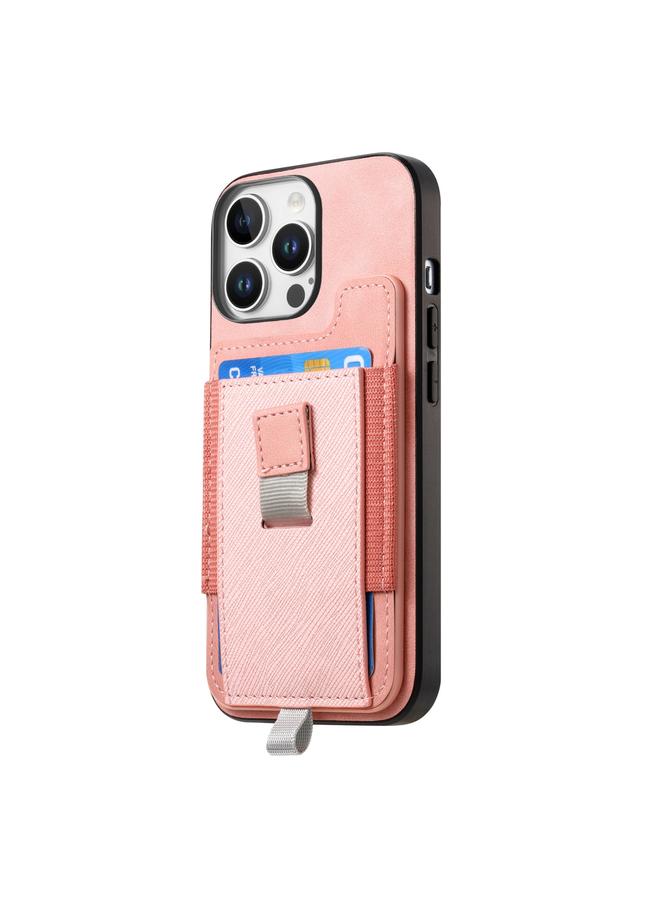 S-TOP Case For iPhone 12 / 12 Pro Retro Magsafe Cross Leather Pull-Out Card Bag Back Phone Case - Image 2