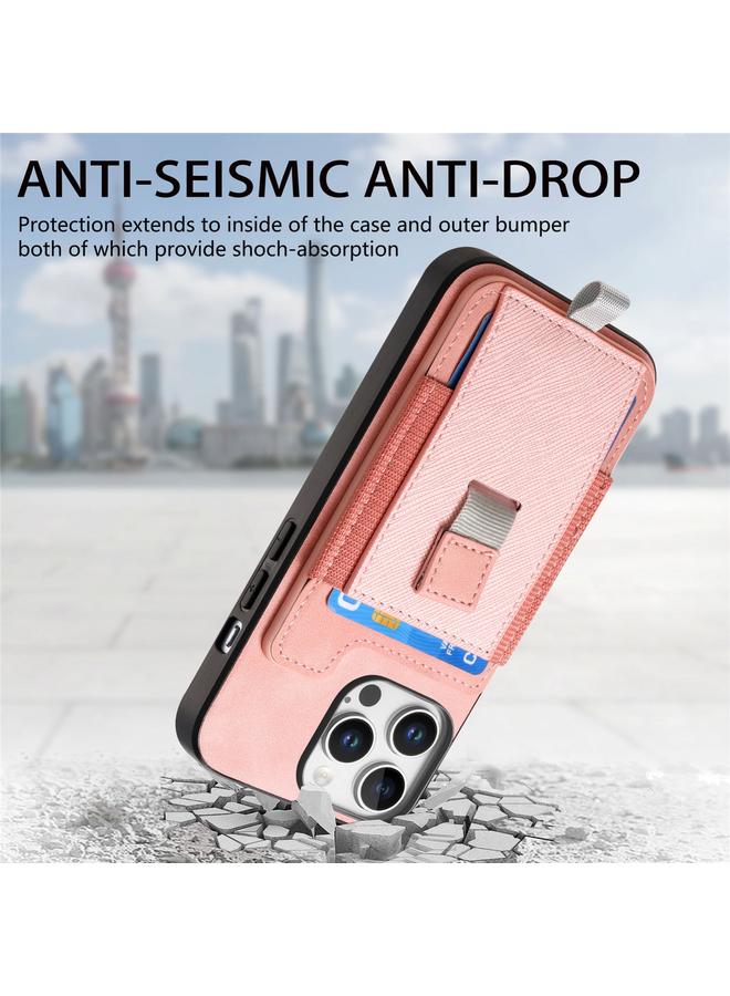 S-TOP Case For iPhone 12 / 12 Pro Retro Magsafe Cross Leather Pull-Out Card Bag Back Phone Case - Image 4