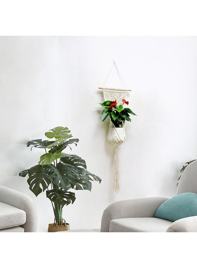 Bluejw Nordic New Handmade Tapestry Cotton Rope Woven Hanging Basket Flower Pot Plant Net Bag Modern Bedroom Room Balcony Decoration  - Image 5