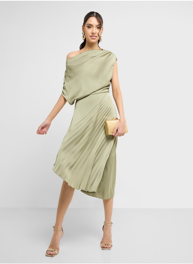 ELLA Asymmetrical Pleated Dress  - Image 4