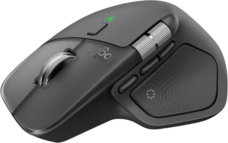لوجيتيك Logitech MX Master 4 Ergonomic Wireless Mouse with Haptics - Graphite | Advanced performance haptic feedback, ultra-fast scrolling, USB-C charging, Windows, MacOS compatible Graphite - Image 1