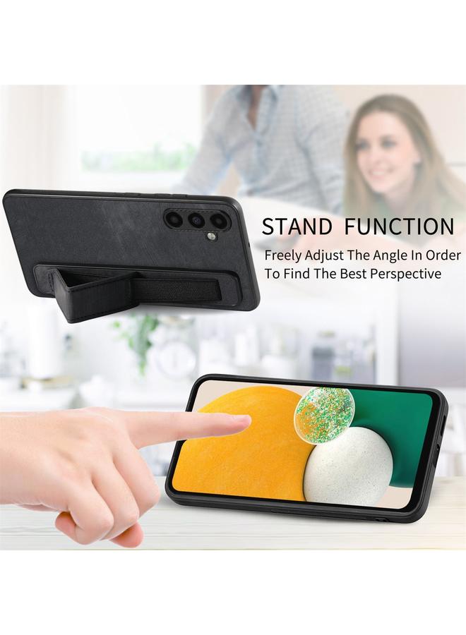 S-TOP Case For Samsung Galaxy A13 5G Retro Wristband Holder Leather Back Phone Case - Image 4