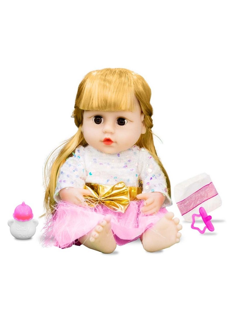 UKR - UKR Reborn Realistic Baby Doll – 38 cm Soft Body Newborn Girl Doll for Girls | Lifelike Pretend Play Doll | Perfect Gift for Toddlers & Young Children - Image 1