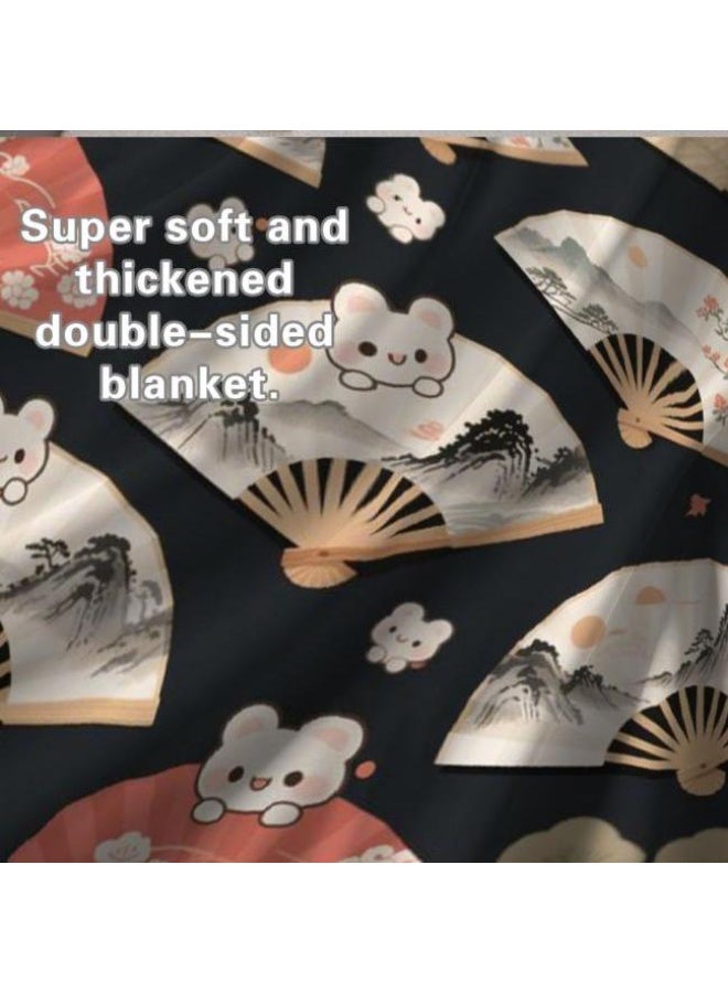 general Baby and children's cartoon flannel thin blanket (warm and comfortable, suitable for sleep, game use) 70cm*100cm - Image 4