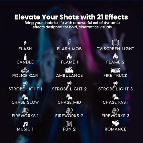HIFFIN HF-138 Pro Portable Pocket RGB LED Video Light with 21 Lighting Effect Modes, 4000 mAh Inbuilt Battery, 2500K-9000K Full Color - Ideal for Photography, and Product Photography - Image 3
