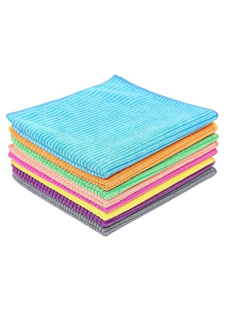 VIO 10 Pack Microfiber Cleaning Cloth All Purpose Cleaning Soft Absorbent Durable Towels for Home Appliances Kitchen Washroom Car Furniture Washing Drying Reusable Lint Free Streak Free Rags  - Image 1