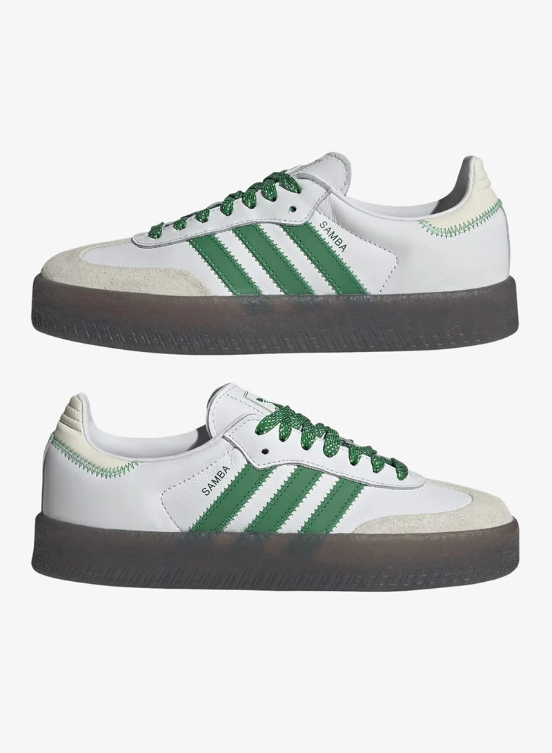 adidas Originals FTWWHT/GREEN/OWHITE Sambae W White Originals Shoes for Women | Best Price UAE