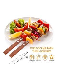 ECVV 6 Pcs BBQ Skewers Set, 19 inch Turkish Skewers with Wooden Handle, Stainless Steel Kebab Skewers, for Koobideh Kebab, Turkish Style BBQ - pzsku/Z0254E47FBA5DE721C79EZ/45/_/1719048100/3fc42acf-4ff9-4362-86cb-e8d7ce0eae7b