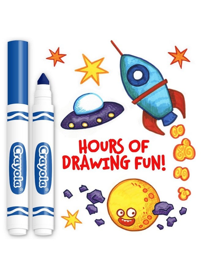 كرايولا أقلام تلوين قابلة للغسل من كرايولا - زرقاء (12 قطعة)، أقلام تلوين عريضة للأطفال، أقلام تلوين بكميات كبيرة للفصول الدراسية والمعلمين - Image 4