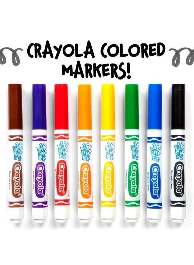 كرايولا أقلام تلوين قابلة للغسل من كرايولا - زرقاء (12 قطعة)، أقلام تلوين عريضة للأطفال، أقلام تلوين بكميات كبيرة للفصول الدراسية والمعلمين - Image 5