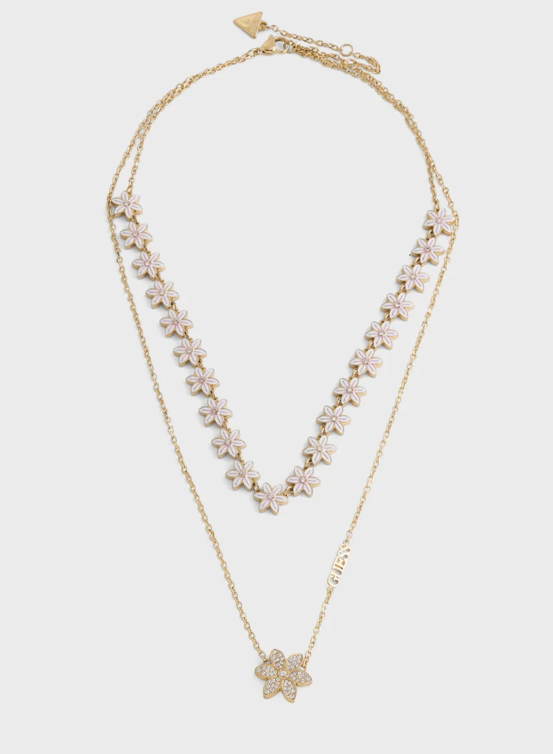 GUESS Crystal Detail Layered Necklace