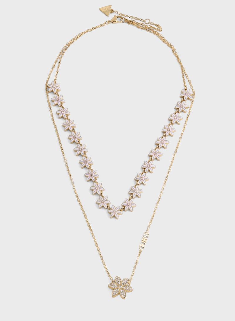 GUESS Crystal Detail Layered Necklace - Image 1