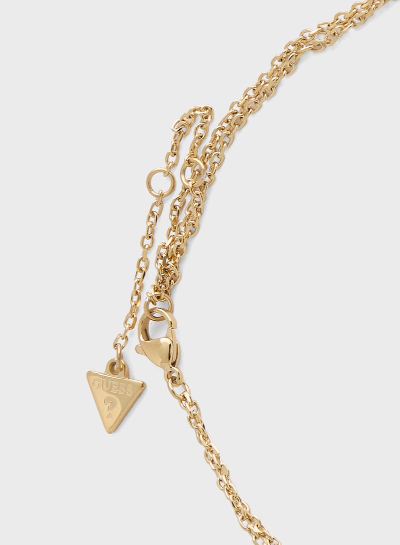 GUESS Crystal Detail Layered Necklace - Image 3