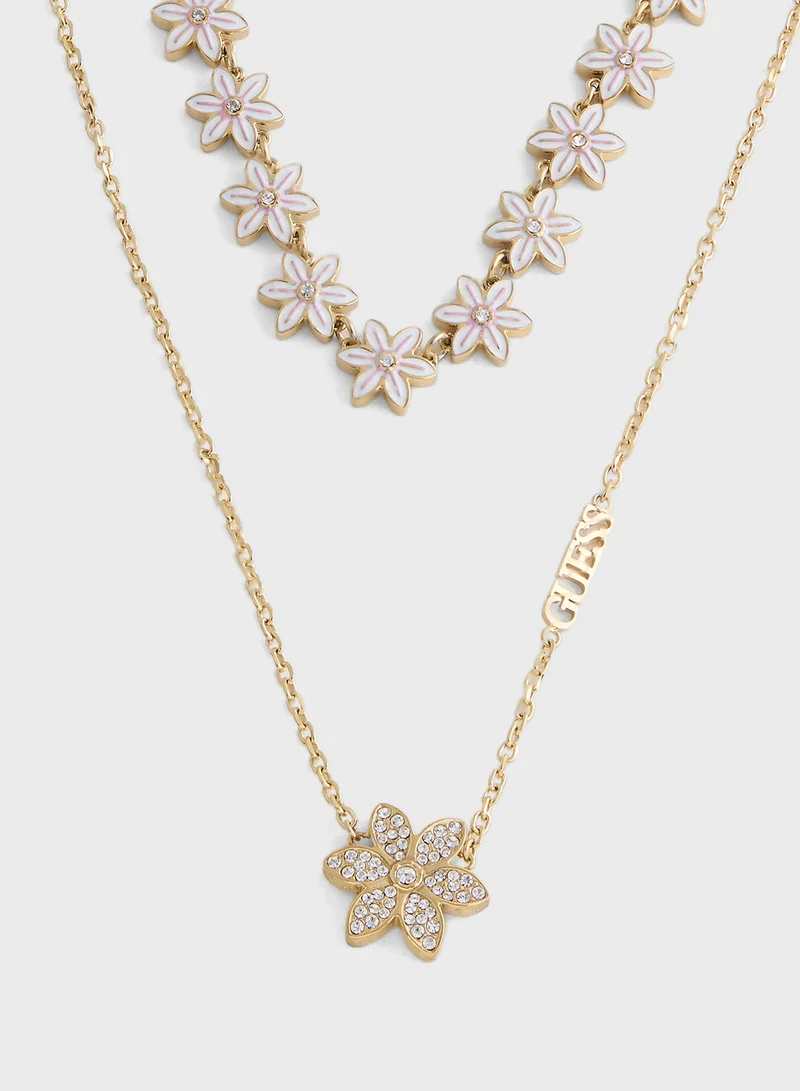 GUESS Crystal Detail Layered Necklace