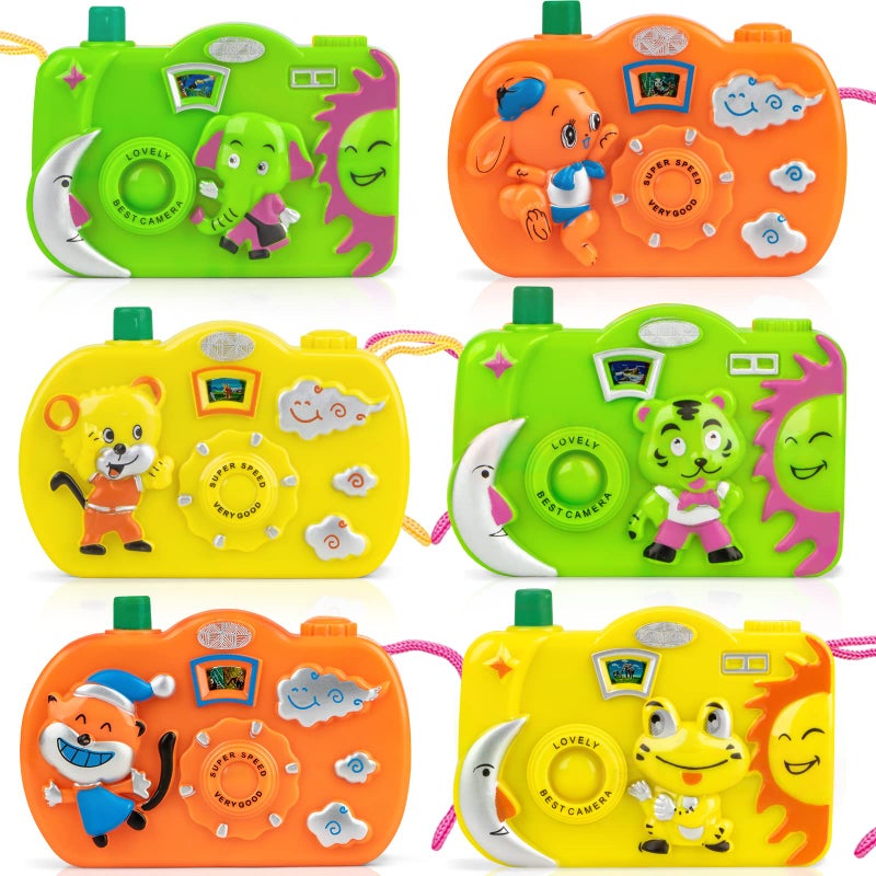 Divwa 18Pcs Kids Toy Camera Set 3 Color 6 Animal Patterns Viewfinder Camera Bulk for Goodie Bags Fillers Stuffers Return Gifts for Kids Toddlers Birthday Party Favors Age 13 35 Years Pretend Play Props - Image 3