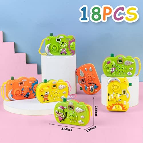 Divwa 18Pcs Kids Toy Camera Set 3 Color 6 Animal Patterns Viewfinder Camera Bulk for Goodie Bags Fillers Stuffers Return Gifts for Kids Toddlers Birthday Party Favors Age 13 35 Years Pretend Play Props - Image 5