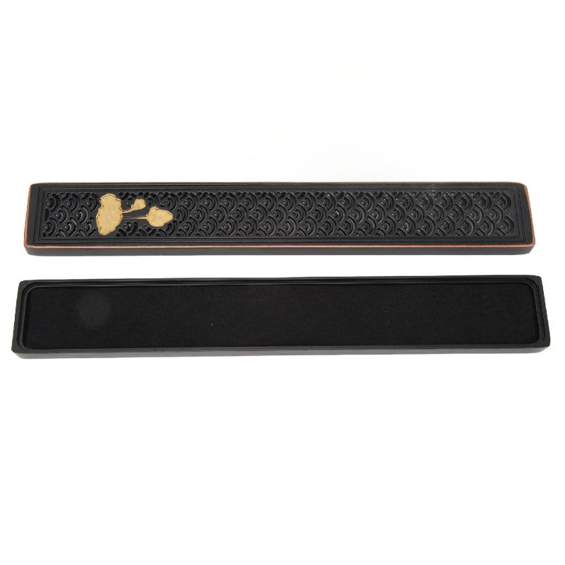 Lying Incense Box: Aluminium Alloy, Protects Incense - Secure Burning Incense Holder for Home, Office Meditation Spaces - Image 1