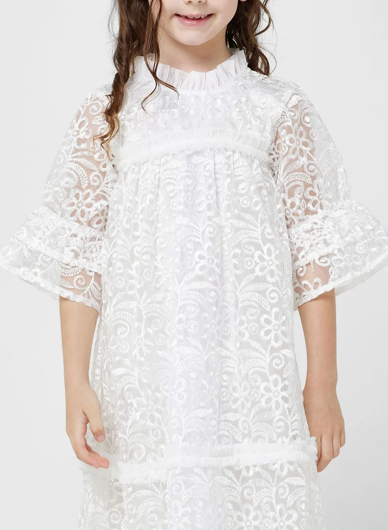 Amelia Rose Floral Lace Dress
