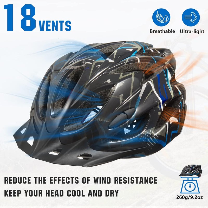 Zacro Adult Bike Helmet Lightweight for Men Women Comfort with Pads&Visor, Certified Bicycle Helmet for Adults Youth Mountain Road Biker - Image 3