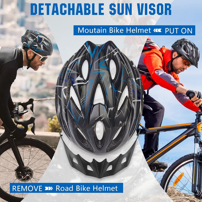 Zacro Adult Bike Helmet Lightweight for Men Women Comfort with Pads&Visor, Certified Bicycle Helmet for Adults Youth Mountain Road Biker - Image 5