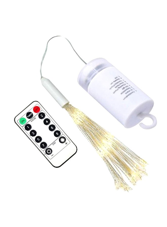 إسكدنيا أضواء LED على شكل ألعاب نارية مع جهاز تحكم عن بعد أبيض-أصفر - Image 1