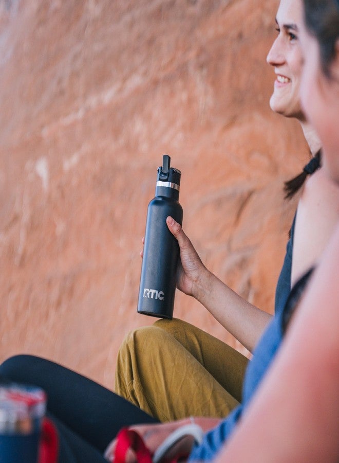 RTIC 20oz Journey Water Bottle Ceramic Lined Metal Stainless Steel Vacuum Insulated, BPA Free, Reusable, for Water, Hot and Cold Drinks, Travel, Sports, Camping, Black - Image 5