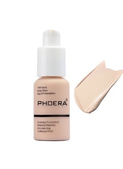 Phoera Flawless Soft Liquid Matte Foundation Durable Waterproof Oil Control Concealer 101  - Image 1
