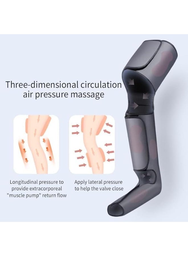 Multi-Functional Leg and Foot Massager - Air Compression with Heat for Blood Circulation and Pain Relief - Foot, Leg, Thigh, Knee Coverage - Practical Gift - Image 5