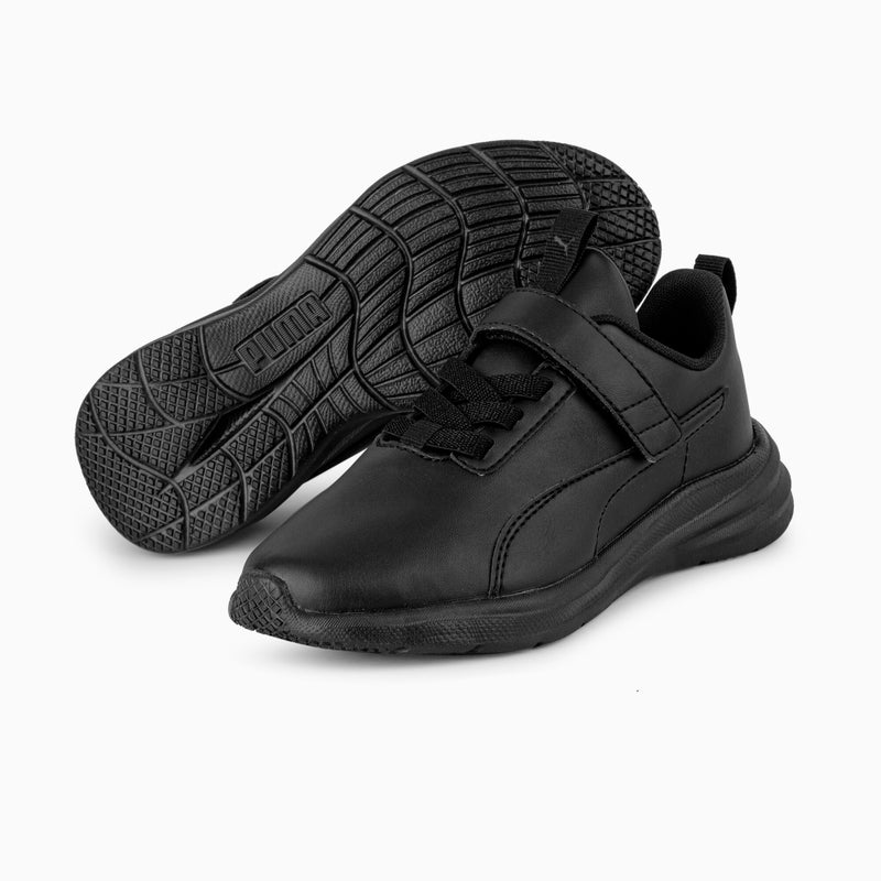PUMA Rickie Kids Unisex Black Runner Sneakers - Image 5