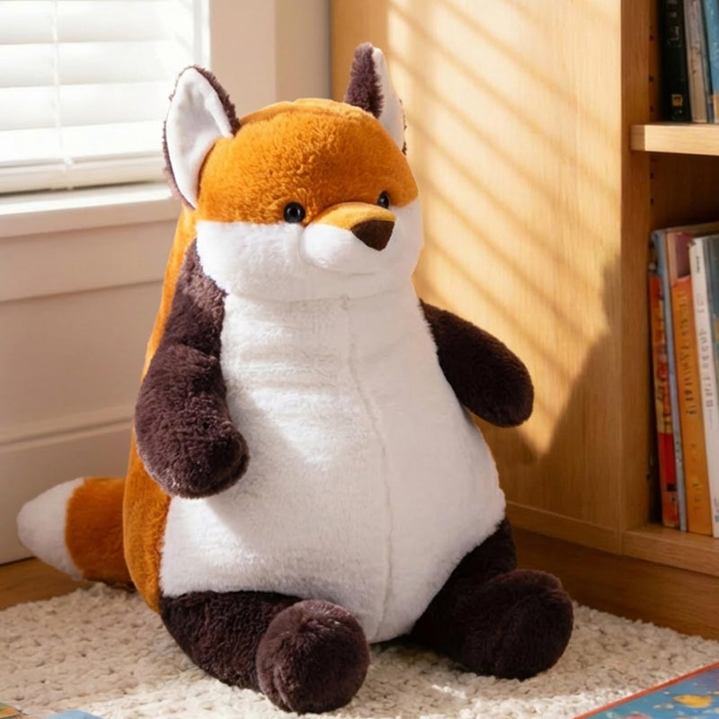 ARELUX Giant 22in Big Fox Plush Large Stuffed Animal Hugging Pillow Soft Jumbo Sleeping Body Warm Fluffy Pillow Adorable Chubby Plushie Toy Gifts for Boys Girls - Image 3