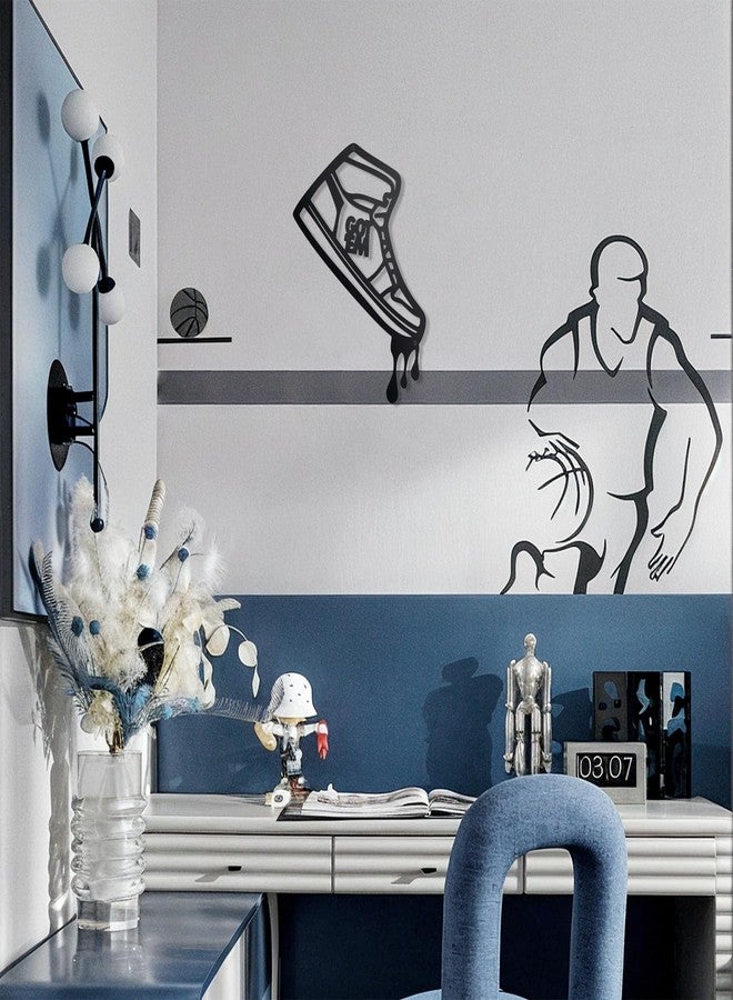 Ecqizer Metal Sneaker Wall Decor,Unique Teen Boy Room Decor,Metal Wall Art,Room Decor for Boy & Teen Bedroom,Wall Decor for Sneaker Lovers,Graduation gifts (15.5 * 10.8 inch), Black - Image 5