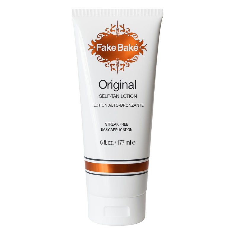 Fake Bake Original SelfTanning Lotion Lasting Natural Looking Sunless Tanner For All Skin Tones Women  Men  Streak Free  6 oz