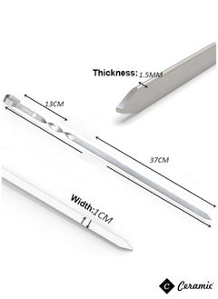 CERAMIC Metal Kabob Skewers 24Pcs 50Cm Flat Skewers For Grilling BBQ Barbecue Skewer Stainless Steel Shish Kebob Reusable Set For Grilling  - Image 4