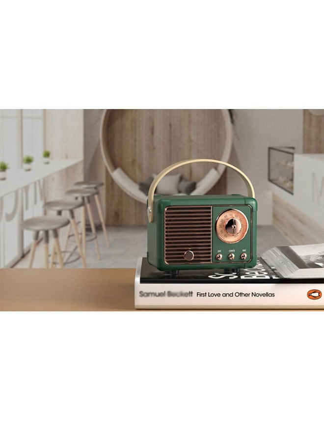 نيوترل مكبر صوت بلوتوث صغير كلاسيكي إبداعي HM11 صغير الحجم وسهل الحمل، مثالي للاستماع إلى الموسيقى والرد على المكالمات. مثالي لحفلات أعياد الميلاد وتناول الطعام في الهواء الطلق وفترات الاسترخاء للتأمل وغير ذلك الكثير. (أخضر) - Image 2