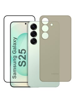KZDOO 2Packs Case for Galaxy S25 Air Skin Case All Around Full Protection Ultra Slim 0.3mm Thickness 4g Feather Weight with 3D Screen Protector - Titanium Grey  - Image 1