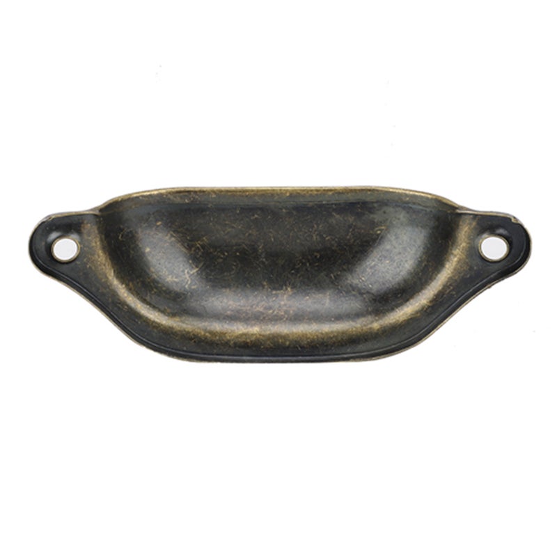Antique Pull Shell Handle Semicircular Chinese Style Furniture Pulls for Medicine Chest Bookcase  Cabinet Drawer(Red Bronze ) - Image 4