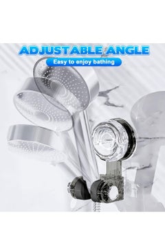 spa luxetique Adjustable Shower Head Holder with Suction Cup - Stainless Steel, No Drill, Movable Mount  - Image 3