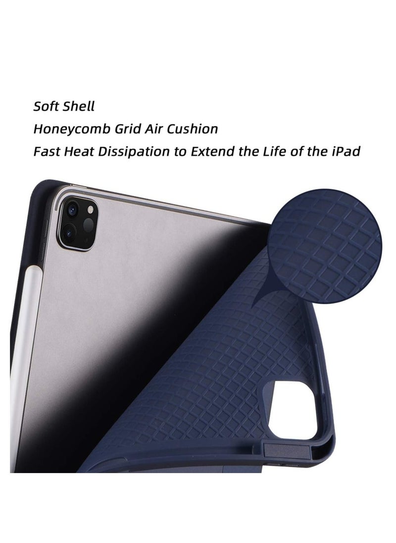 vesus Case for iPad Pro 11 Inch 2021(3rd Gen)/2020(2nd Gen) with Pencil Holder [Support iPad 2nd Pencil Charging/Pair] Slim Trifold Stand, Smart Protective Case Cover - Image 3