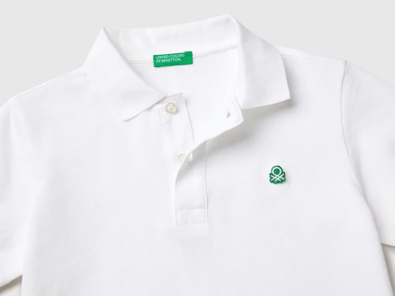 UNITED COLORS OF BENETTON Slim fit polo in 100% organic cotton