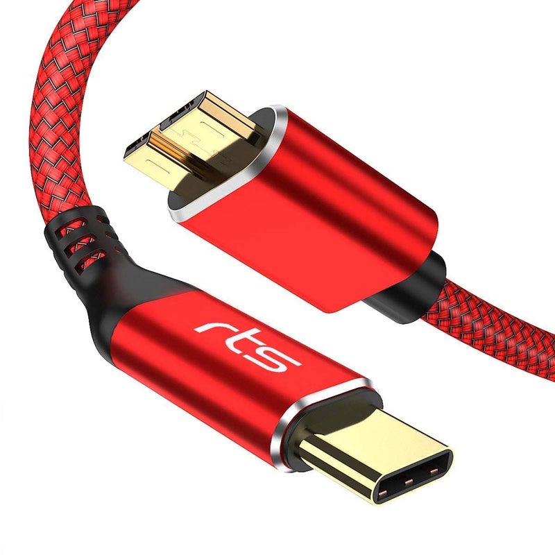 rts Micro B to Type C Hard Drive Cable (50CM) USB C to Micro B Cord 10Gbps USB C to External Hard Disk Drive HDD cable Compatible for Seagate WD Hitachi Westgate, MacBook Air M2 Pro, iPhone 15 - Image 1