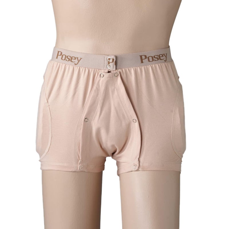 Posey سراويل تيدي للبالغين لحالات السلس غير محددة الجنس مقاس متوسط كمية 1 قابلة للغسل مريحة حماية منخفضة البروفايل للورك واقيات الورك لرعاية المسنين رعاية المنزل 6017M - Image 1