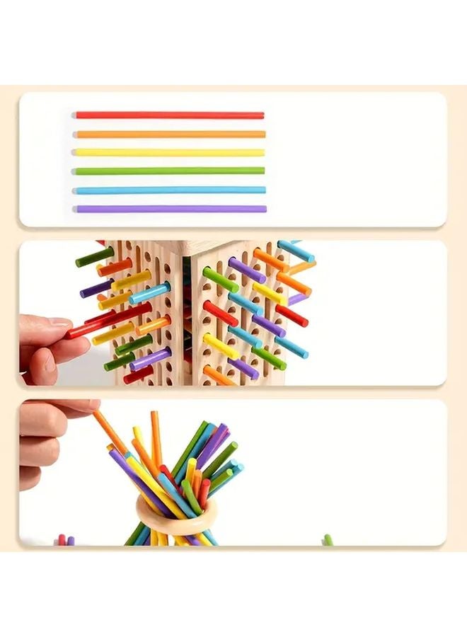 New Pulling Stick Toy Wooden Puzzle Game For Logic Thinking And Family Fun Gift - Image 2