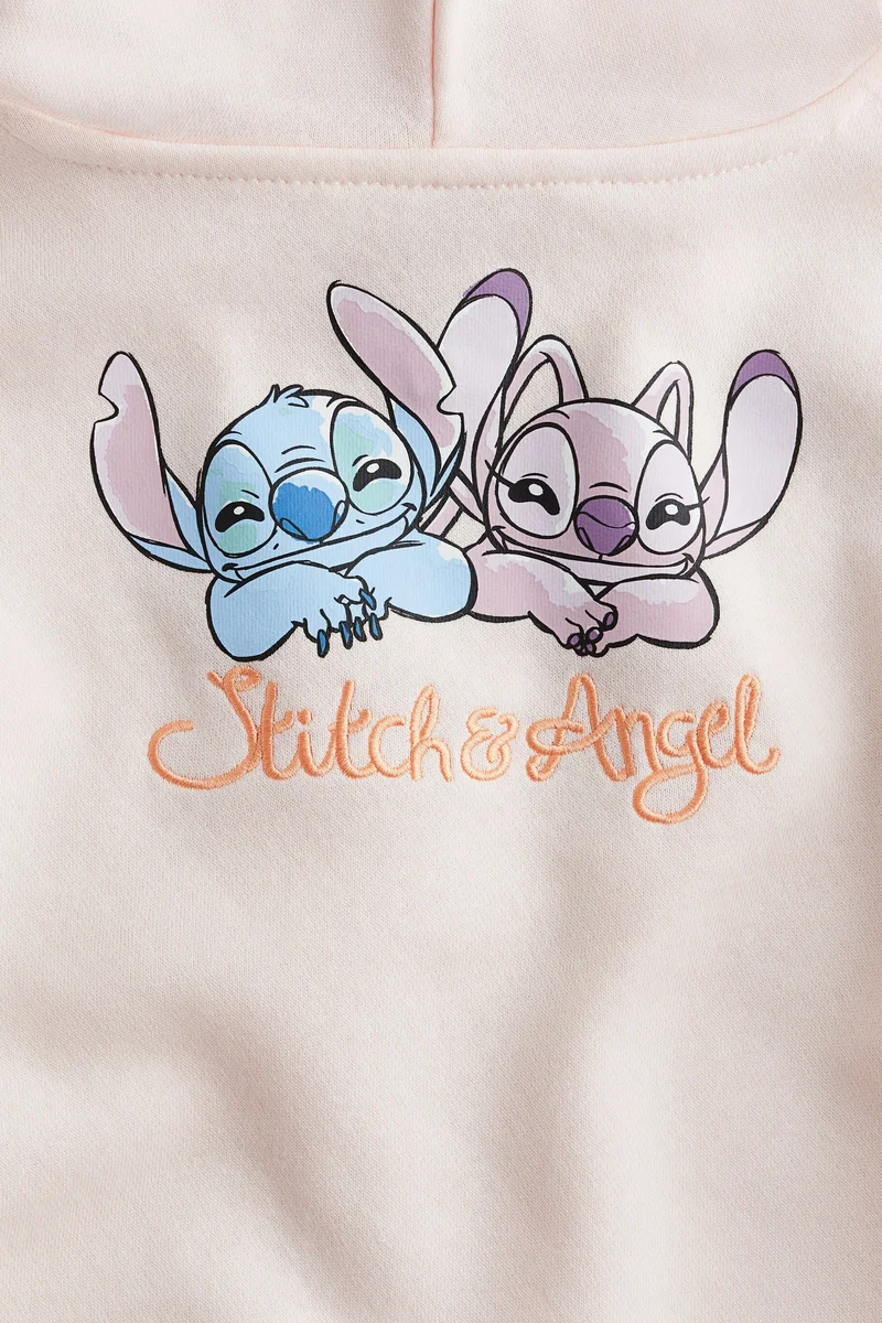 H&M Printed Zip-Through Hoodie