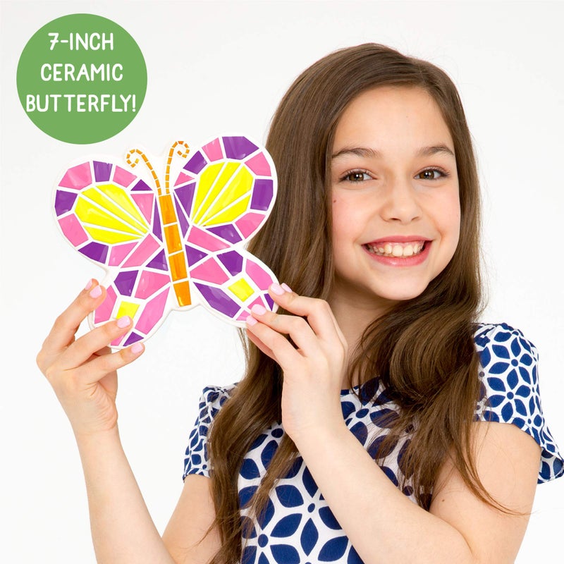 Creative Roots Paint Your Own Stepping Stones Multipack with Butterfly, Unicorn, & Heart, 3 Ceramic Stepping Stones (7 Inch Each), 18 Acrylic Paints, 3 Paintbrushes, Ages 8+ - Image 4