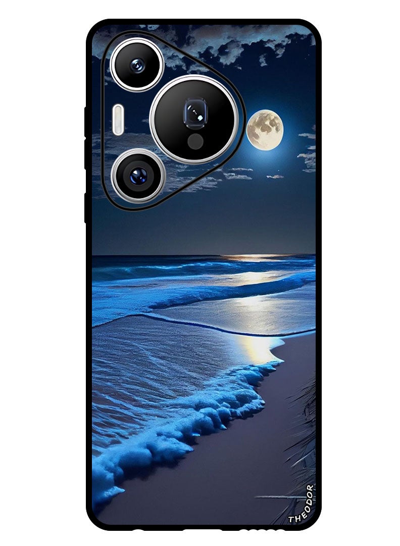 Theodor Protective Case Anti Scratch Shock Proof Bumper Cover For Huawei Pura 70 Waves And Moon - Image 1